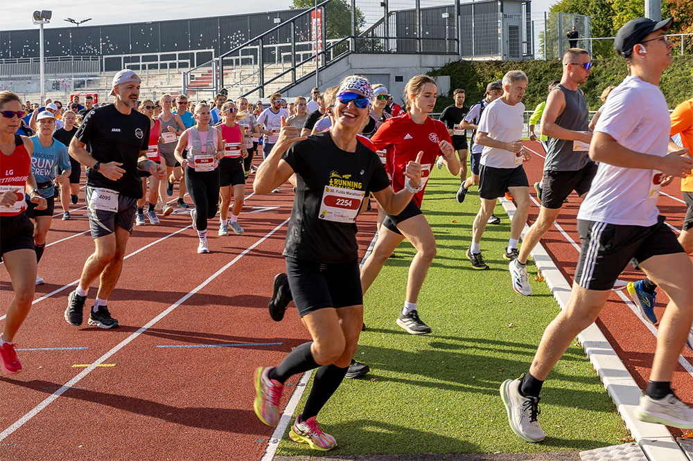 Die Einzelläufer des Fulda Marathons im Fuldaer Stadion